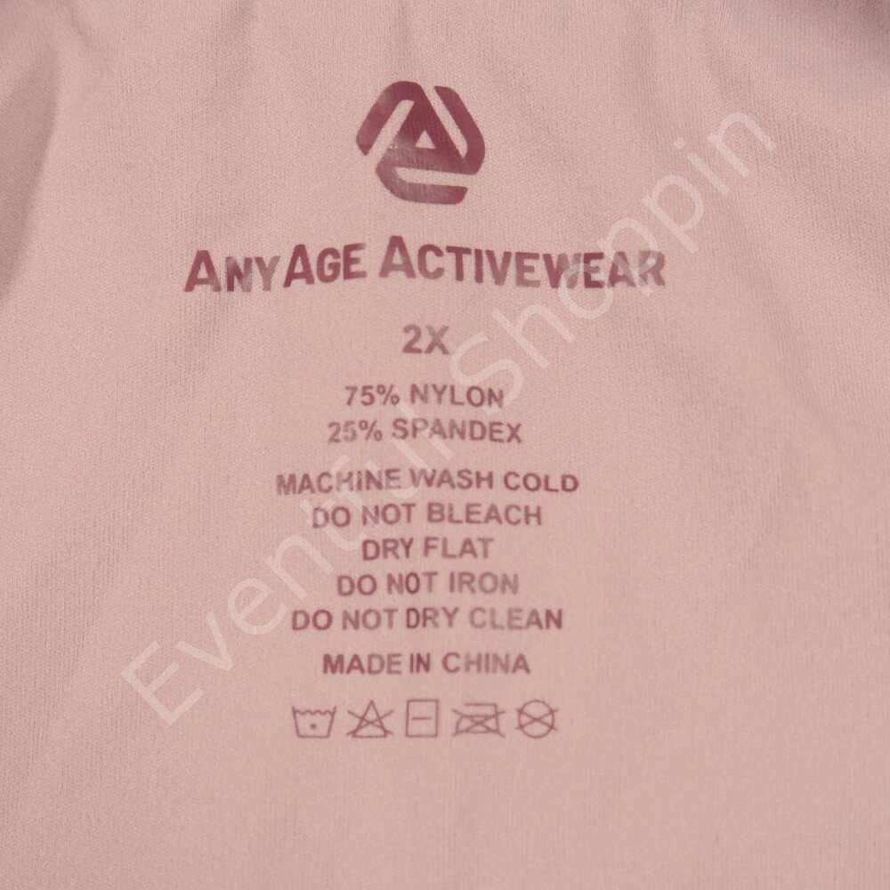 Any Age Activewear Sedona Xlong High Collar Jacket in Blush Pink Size 2X - Picture 5 of 6